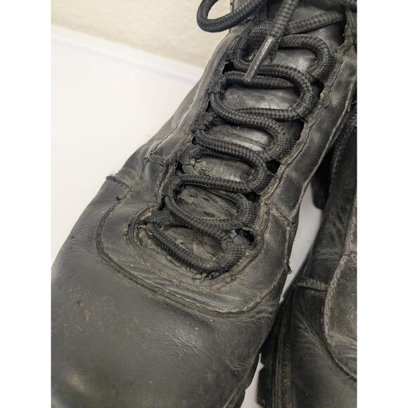 Harley Davidson Mens Slash Black Leather Boots 6 in Shaft 1 in Heel 93062 Size 7 - Picture 3 of 9